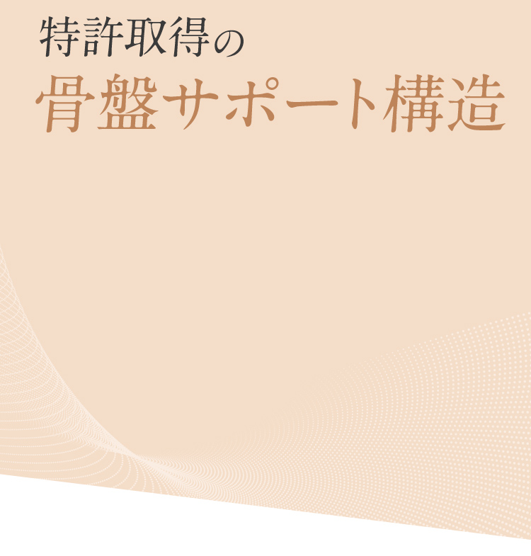 特許取得の骨盤サポート構造